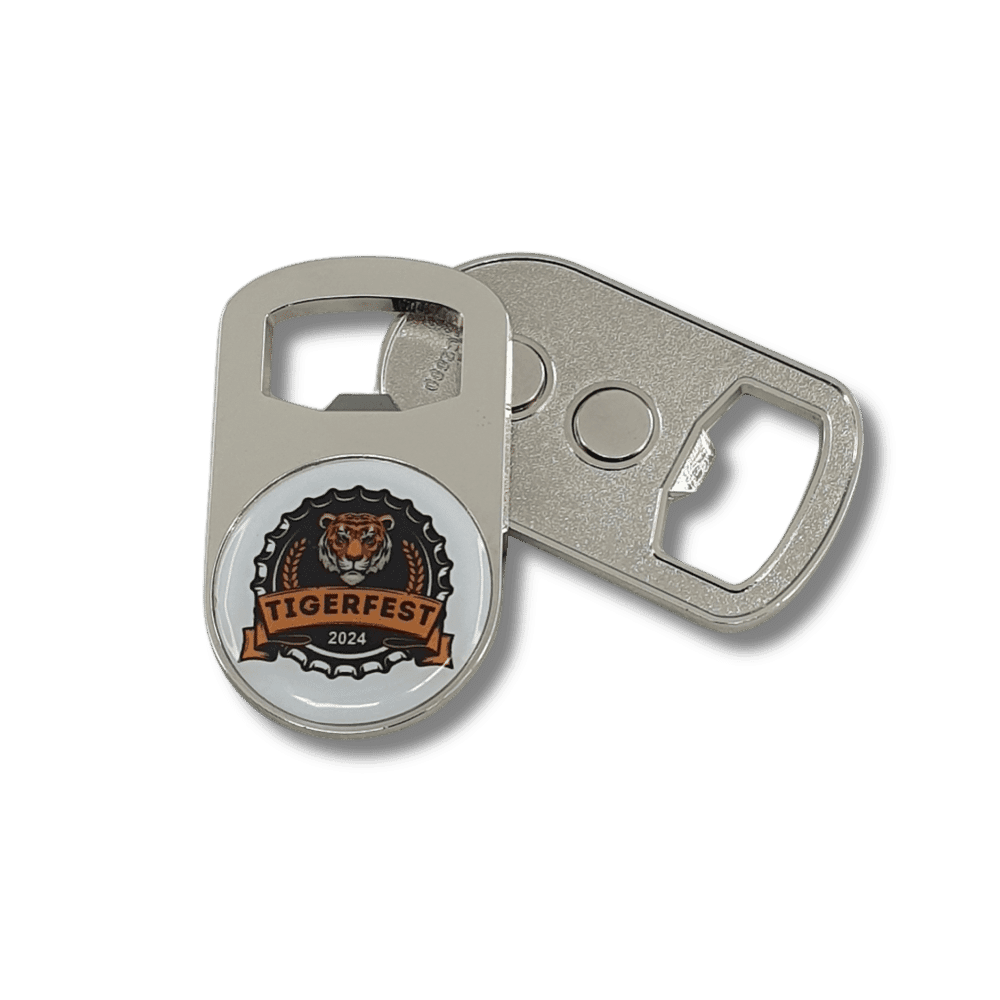 customised-silver-metal-bottle-opener-fridge-magnets-lapelpinsaustralia Personalised Metal Bottle Opener Fridge Magnets